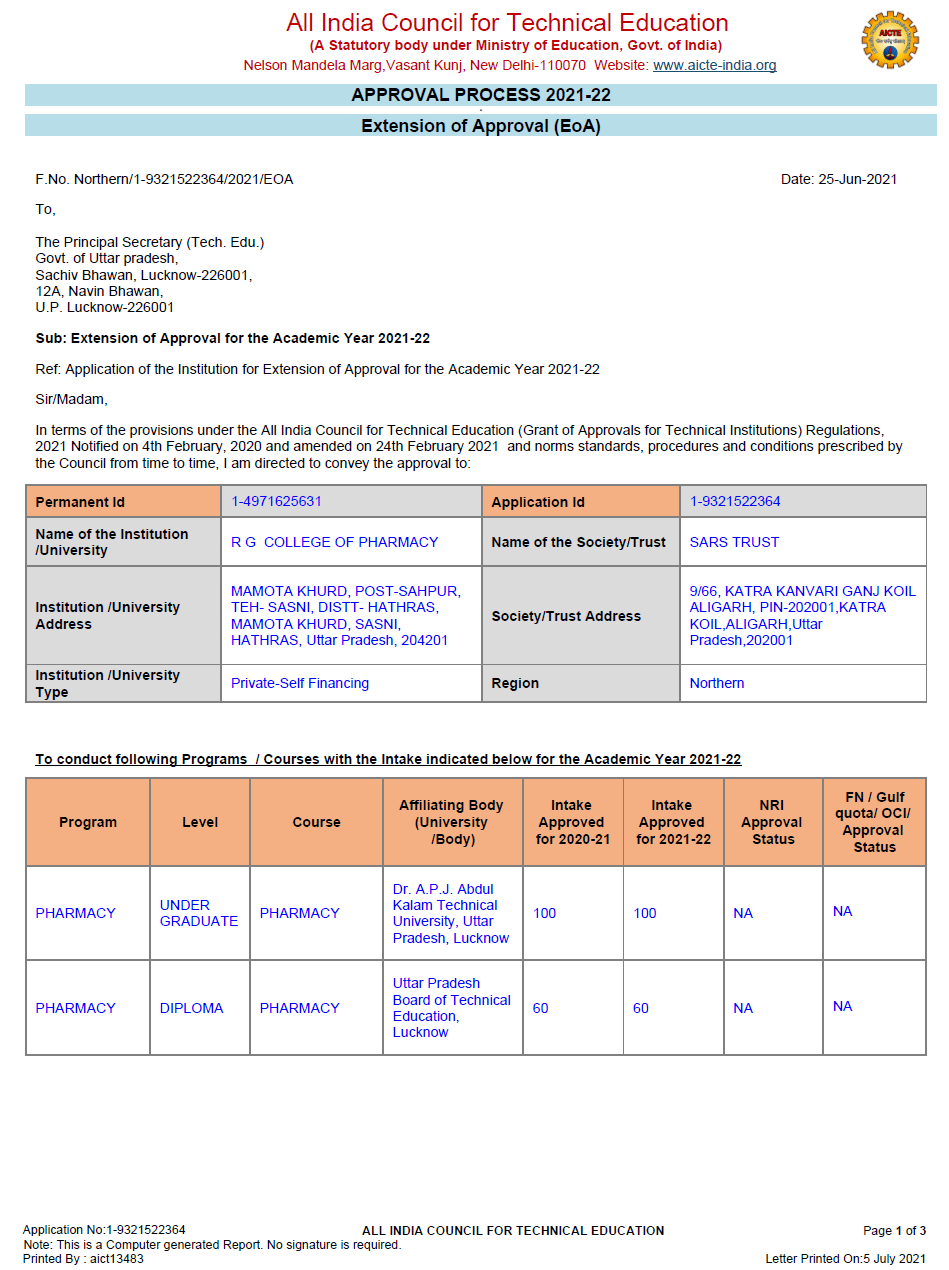 Approved by A.I.C.T.E.